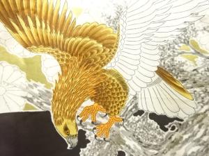 アンティーク　富士に松鷹模様男児着物